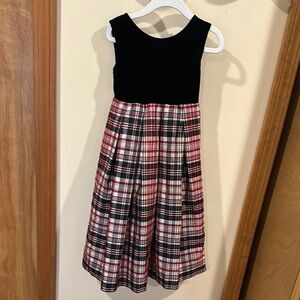 Plaid Kids Dress with Black Top